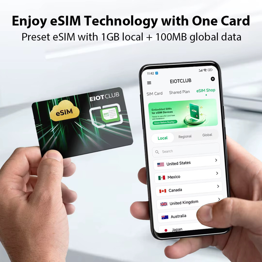 EIOTCLUB eSIM-Karte für Android und iOS mit unbegrenzten Downloads für Reisen und Business - Bild 3
