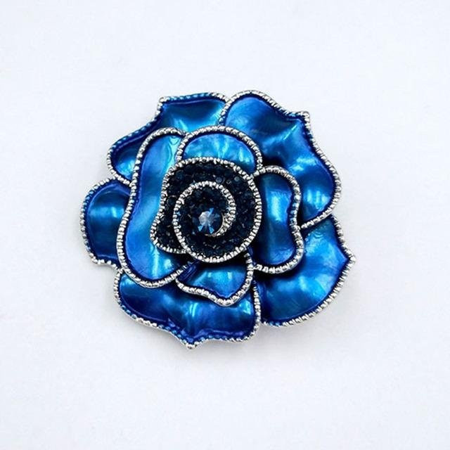 YIRAN Jewelry Schmetterlingsbrosche, Strass, Blau, Damen - Bild 1