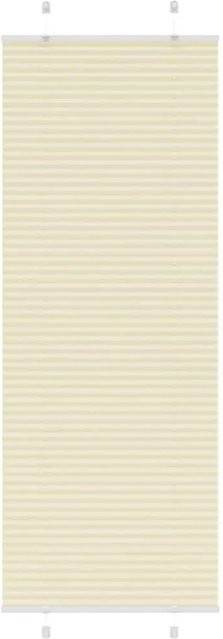vidaXL Plissee Creme in Beige, semi-transparent, Polyester, B: 75 cm, H: 200 cm - Bild 1