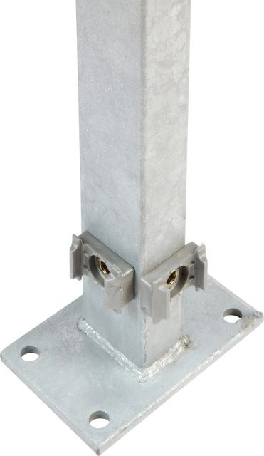 Floraworld Eckpfosten aus verzinktem Stahl in Silber, B/H/T: 15 x 89,3 x 10 cm - Bild 1