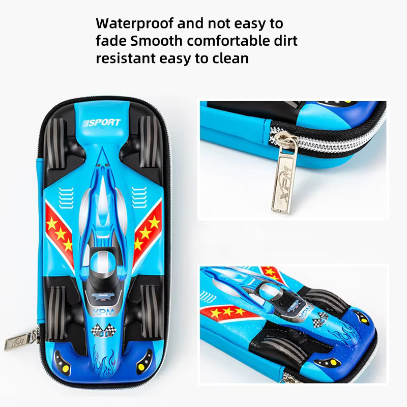 Kreative 3D Auto Styling Federmäppchen in Blau mit großem Fassungsvermögen für Schüler und Kinder - Bild 3