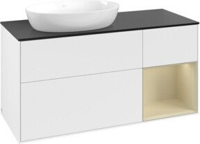 V&B Waschtischunterschrank Finion in Grau und Weiß, B/T/H: 120 x 50,1 x 50,1 cm - Bild 1