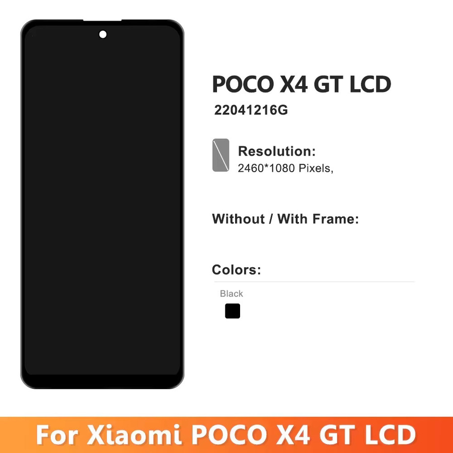 Xiaomi Poco X4 GT LCD Display Touchscreen Digitalisierer Baugruppe mit Rahmen in Schwarz 6.6 Zoll - Bild 2