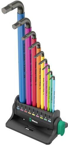 Wera 950/9 Hex-Plus Multicolour 3 Innen-Sechskant Winkelschraubendreher-Set, 9-teilig - Bild 1