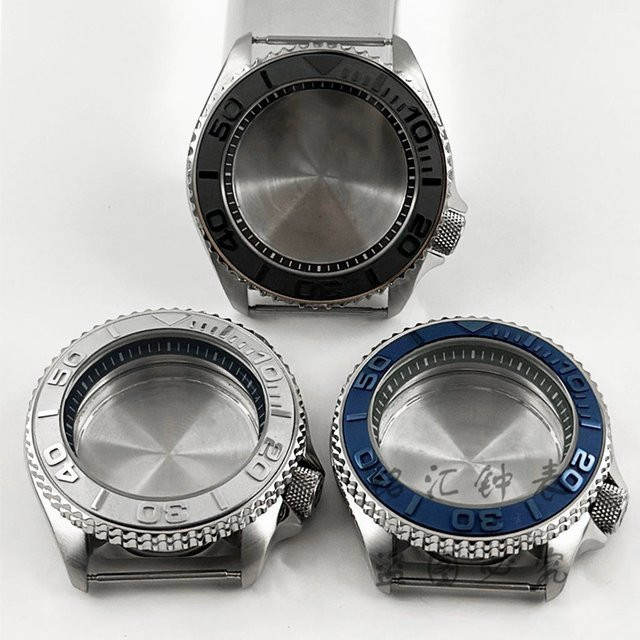 LIYAN Uhrengehäuse Edelstahl, Schwarz, 42 mm, Unisex - Bild 1