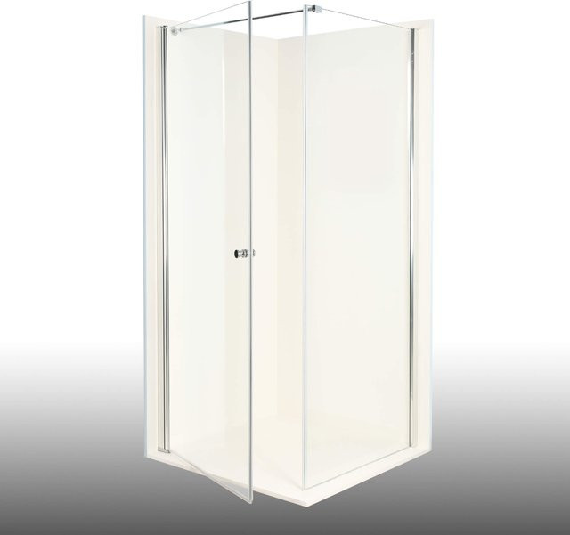 Dusbad Vital 2 Duschkabine Kombination mit Drehtür links und Duschwand rechts, Farbe Transparent/Silber, B/T/H: 1000 x 1100 x 200 cm - Bild 2
