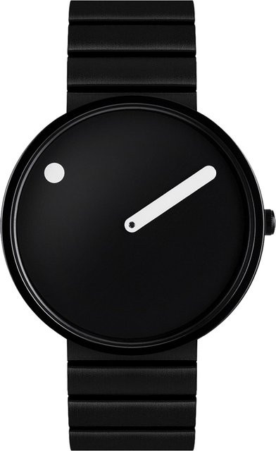 Picto Armbanduhr, Quarz, Edelstahl, Schwarz, 40 mm, Unisex - Bild 1