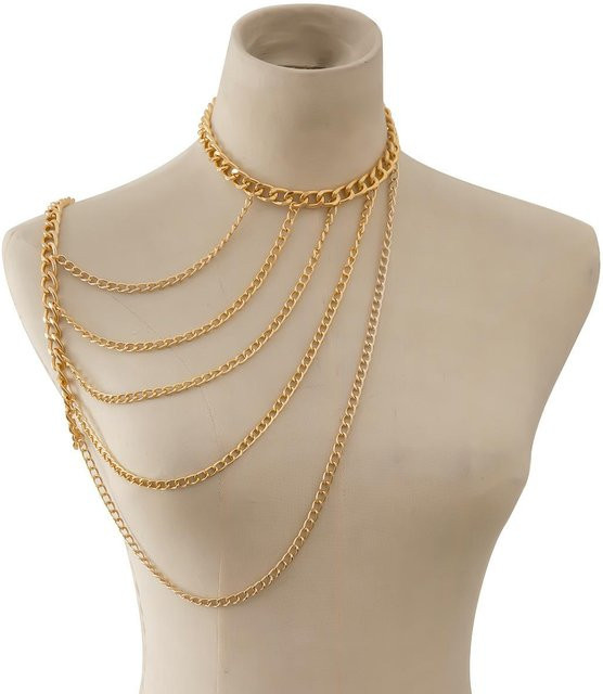 YIRAN Körperkette Messing, Gold, Damen - Bild 1
