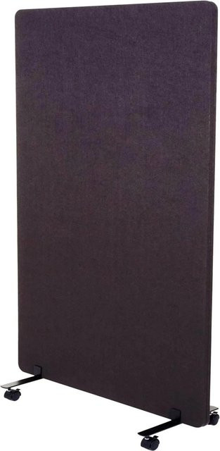 Proregal Akustik-Trennwand Doppelwandig Rollbar als Büro-Sichtschutz und Pinnwand, Farbe: Braun-Grau, H x B x T: 127 x 80 x 39 cm - Bild 1