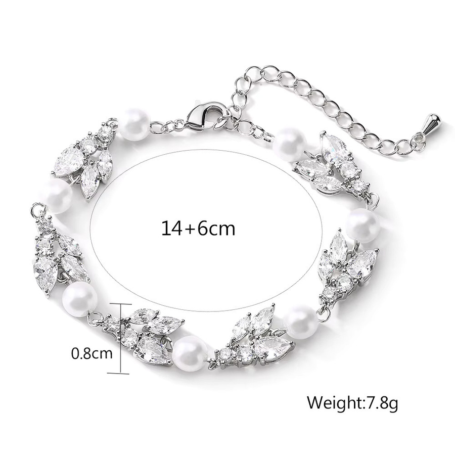 ZAKOL Charm Armband, Zirkonia, Imitation Perle, Damen - Bild 2