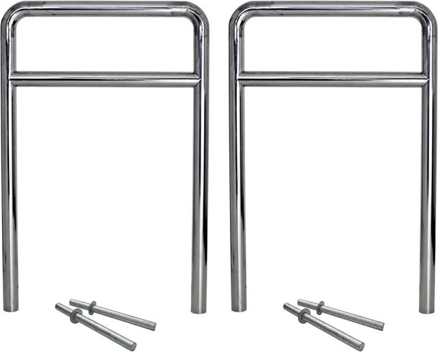 TRUTZHOLM 2er Set Fahrradanlehnbügel Typ H aus Edelstahl, B/H: 118 x 78 cm, Durchmesser: 60 mm - Bild 1
