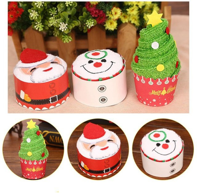Beeinch Weihnachtliches Handtuch mit Schneemann-Stickerei für Kinder und Zuhause - Bild 1