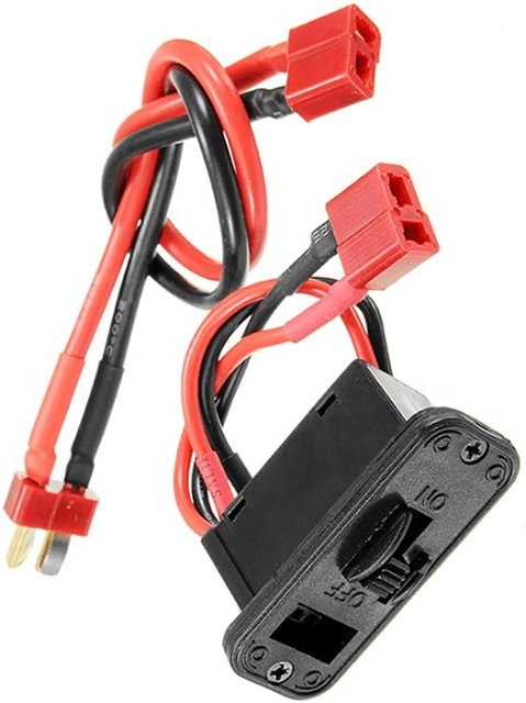 Deans Switch Hochstrom-LiPo-Batterie-Ein/Aus-Netzschalter mit Deans T-Stecker-Verlängerungskabel, 18 AWG, 200 mm, Schwarz - Bild 1