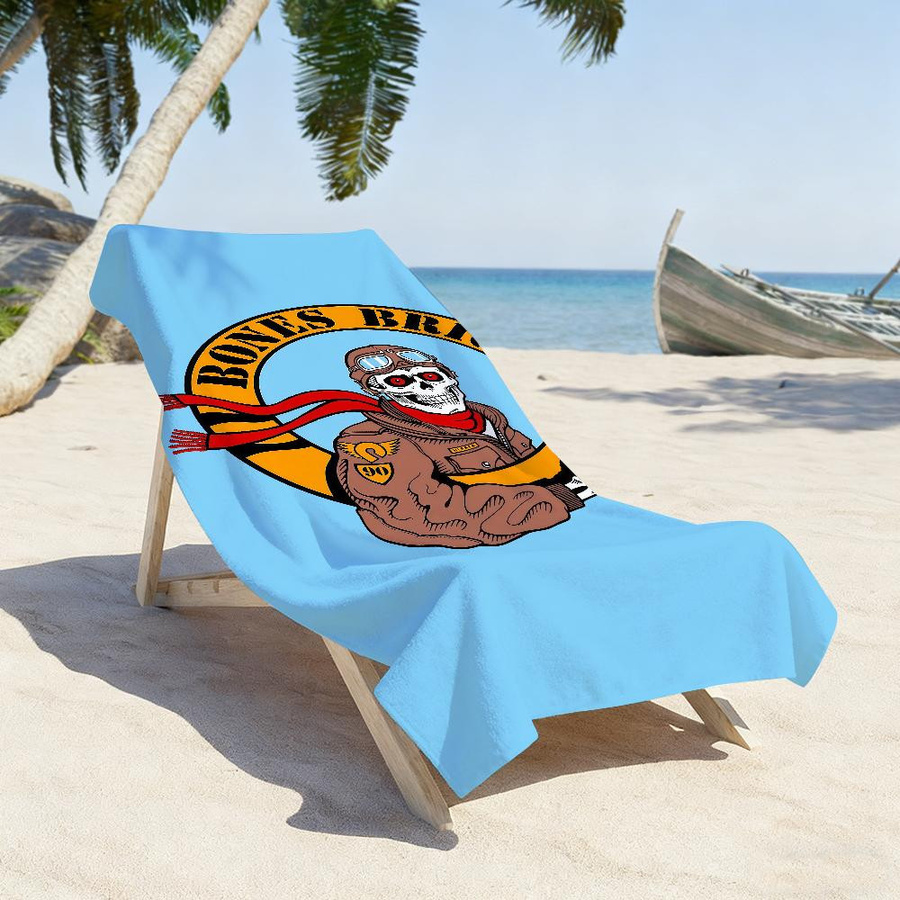 P-Powell COOL Strandtuch aus Baumwolle, blau, 40 x 70 cm - Bild 3