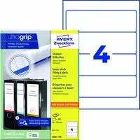 Avery Zweckform Ordnerrückenetikett ultragrip breit/kurz in Weiß, 400 Etiketten pro Packung - Bild 1