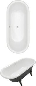 Villeroy & Boch Rechteck-Badewanne Hommage aus Mineralguss, Farbe Weiß, B/T/H: 171 x 77 x 61,7 cm - Bild 1