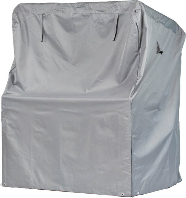 Mehr Garten Premium Strandkorbhülle aus wasserabweisendem Polyester Oxford-Gewebe 600D in Grau, B/T/H: 150 x 100 x 140 cm - Bild 1