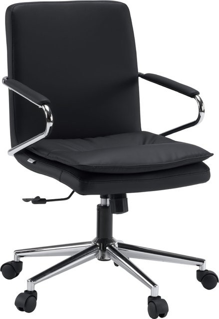 hjh OFFICE Bürostuhl Rovento Home Office mit Armlehnen aus Kunstleder in Schwarz - Bild 1
