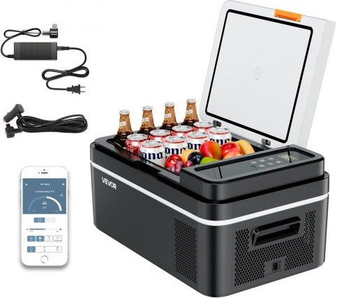 VEVOR Kompressor Kühlbox 20 L mit App-Steuerung, Elektrische Gefrierbox für Camping und Reisen, 12/24V DC und 100-240V AC - Bild 1