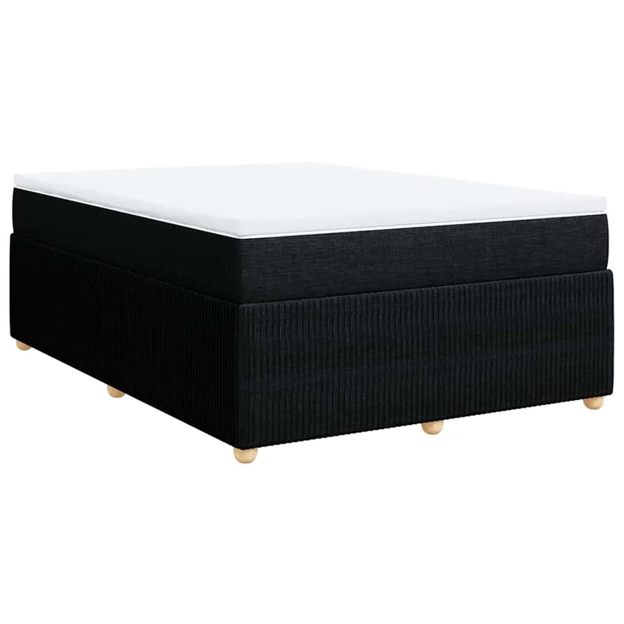 vidaXL Boxspringbett Hybrid mit Matratze und Taschenfederkern, Schwarz, B/T/H: 140 x 200 cm - Bild 2
