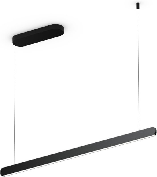 Occhio Mito linear volo 100 up LED-Pendelleuchte in Schwarz matt mit Black Phantom Kopf und x-tra warm LED (2200K - 3500K) inklusive Occhio air Modul - Bild 1