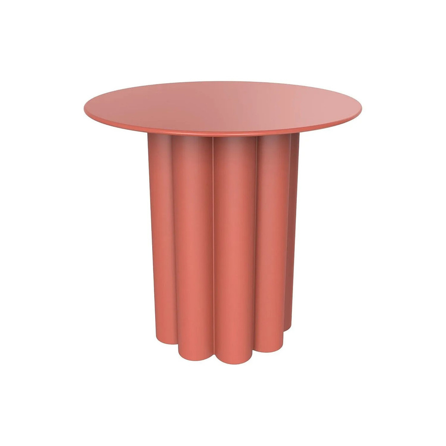 Beistelltisch Gavopi in Terracotta aus Metall mit mattem Finish, Höhe: 43 cm - Bild 2