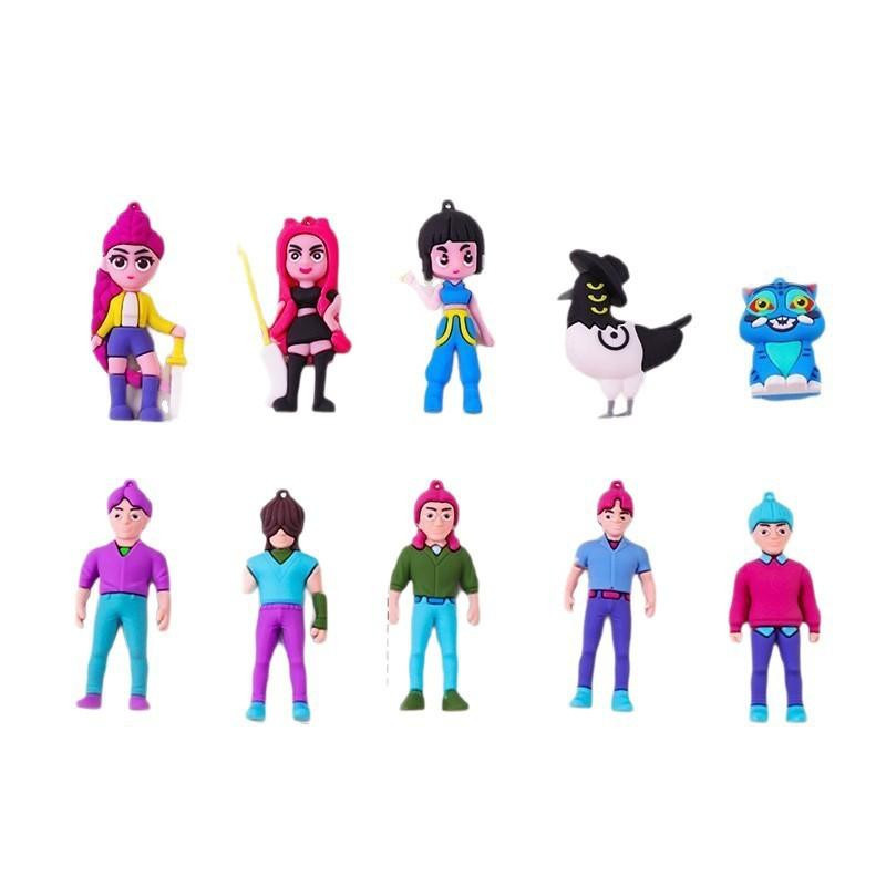 Artily KPOP Hexenjäger Puppen Schlüsselanhänger Blind Box, 24-teiliges Set, Gummi, Bunt - Bild 2