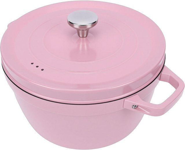 Nensit Emaille Kochtopf mit Deckel und Antihaftbeschichtung in Pink - Bild 1