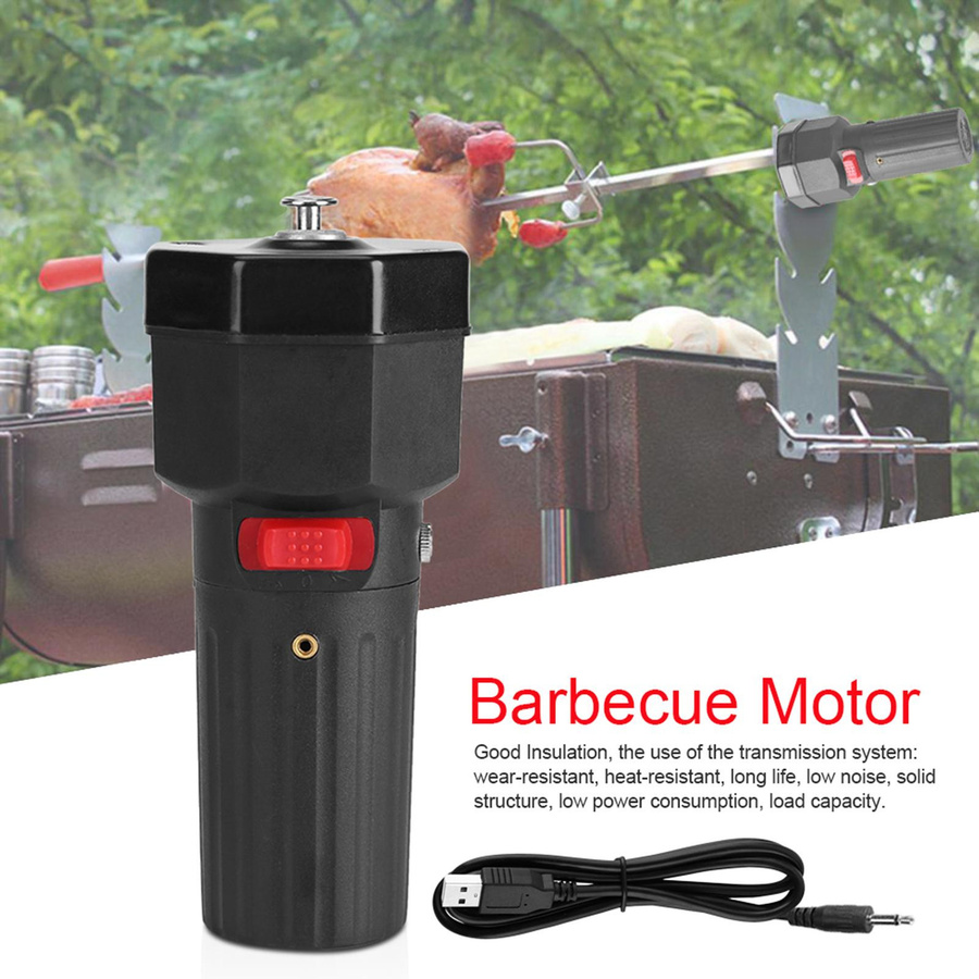 Koogeelife Grill Rotator Motor für BBQ mit USB Boost Kabel, Weiß - Bild 5