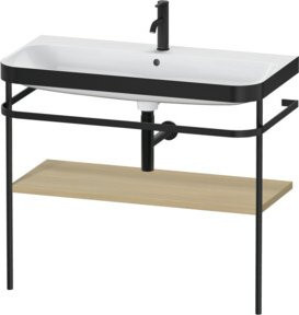 Duravit Möbelwaschtisch-Kombi Happy D.2 Plus in Weiß mit Konsole und Keramikwaschbecken B/T: 97,5 x 49 cm - Bild 1