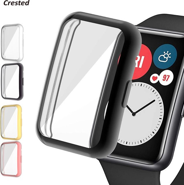 Lerxiuer Uhrengehäuse für Huawei Watch Fit 2, Edelstahl, Schwarz, Unisex - Bild 1