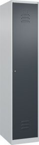 C+P Spind Classic PLUS mit 1 Abteil, Zylinderschloss, Grau, H x B x T: 185 x 40 x 50 cm - Bild 1