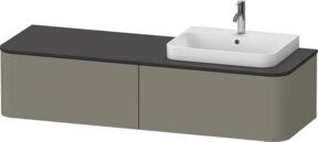 Duravit Waschtischunterschrank Happy D.2 Plus in Grau matt, B/T: 160 x 55 cm - Bild 1