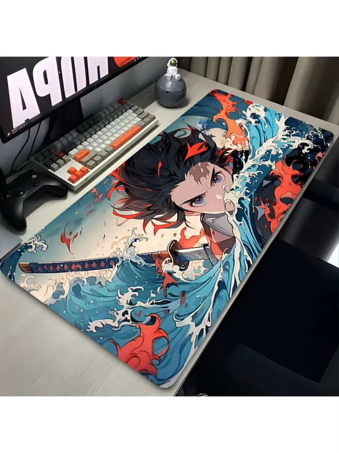 Bandai Demon Slayer Mauspad Kamado Tanjiro Design Multicolor Schreibtischunterlage für Gamer und Büro - Bild 2
