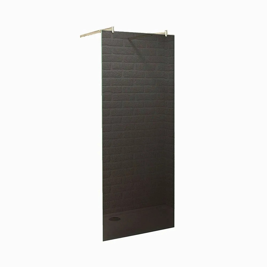 Duschparadies Walk-in Duschwand aus Rauchglas mit Nano-Beschichtung B: 97,7 cm, H: 200 cm - Bild 2