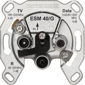 Kathrein BK-Modem-Steckdose ESM 40/G 3fach Einzeldose selektiv in Silber - Bild 2