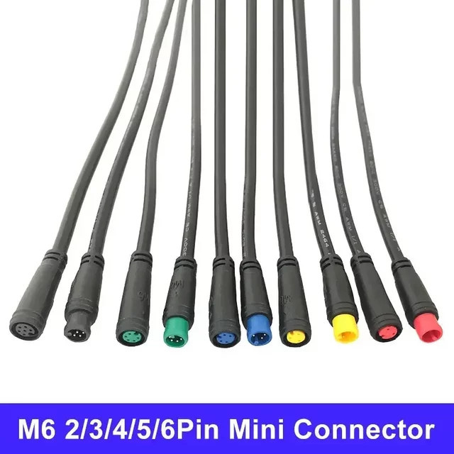 DIVEDEER Wasserdichter M6-Stecker IP65 für Sensor-Verbindungskabel, männlich und weiblich, erhältlich in 2/3/4/5/6-polig für LED-Licht, E-Bike und intelligente Wasserhähne - Bild 1