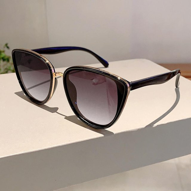Dote Sonnenbrille Cat Eye, Vollrand, Unisex, black - Bild 1