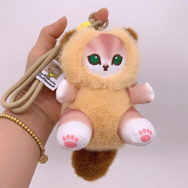 Mofusand Katze Hai Katze Cosplay, Plüsch Anhänger, braun - Bild 1