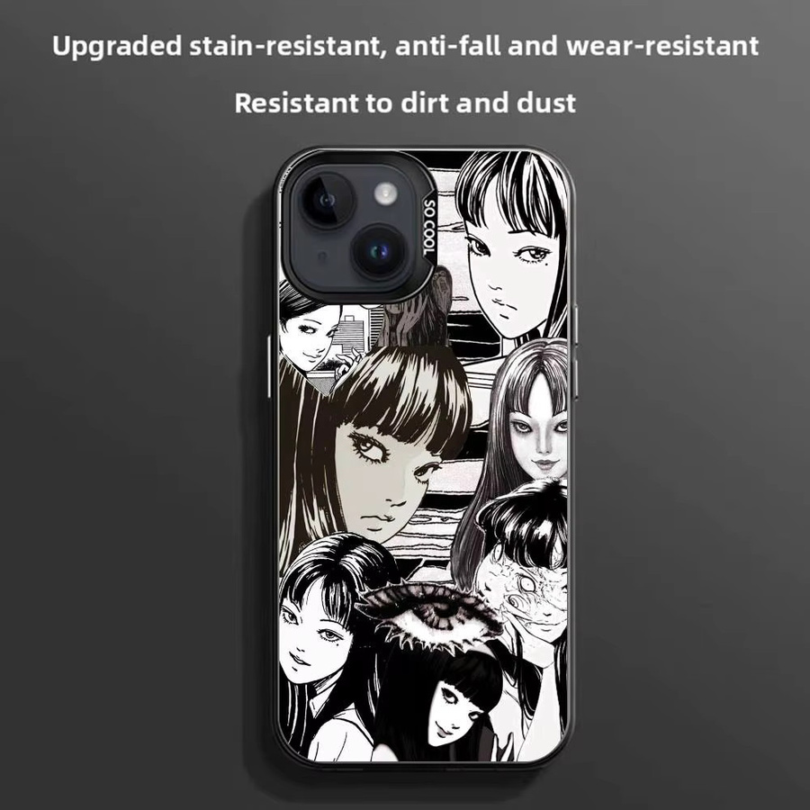 Handyhülle im Junji Ito Tomie Thriller Design für iPhone 11 bis iPhone 17 Air Pro Max, bunt, rutschfest und anti-fingerabdruck-schützend - Bild 3