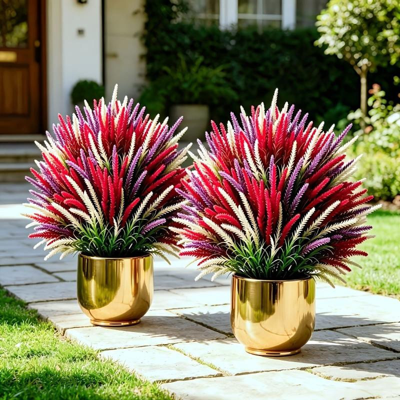 SheyIn Künstliche Weizenähren in Dreifarben für Garten und Heimdekoration, Mehrfarbig - Bild 6