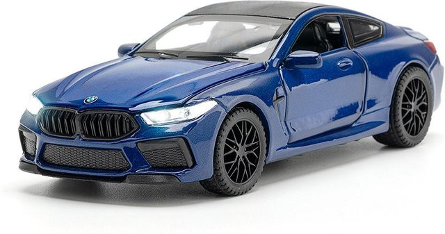Fourall- Model Cars BMW M8, Spielzeug Auto Modell, 1:32, Metall, Blau, mit Licht und Sound - Bild 1