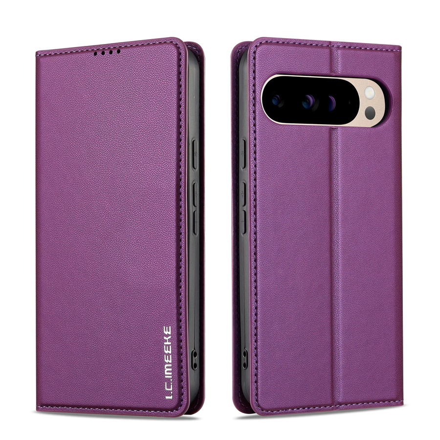 Magnetische Business Flip-Lederhülle mit Kartenfach für Google Pixel 10 9 8 7 Pro XL von aierkeba in Schwarz oder Lila - Bild 2