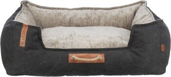 Trixie BE NORDIC Hundebett Föhr in Grau mit abnehmbarem Bezug und rutschfester Unterseite, B/T/H: 60 x 60 x 26 cm - Bild 1