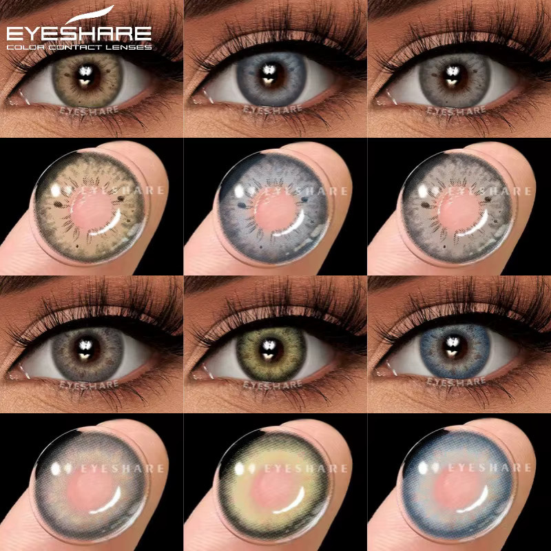 EYESHARE Farbkontaktlinsen, braun, blau, grau, 2 Stück - Bild 3