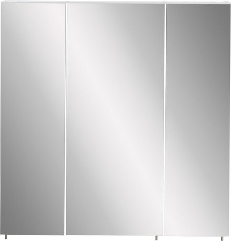 Schildmeyer Spiegelschrank Basic, 3-türig, Weiß, B/H/T: 70 x 22 x 16 cm - Bild 1