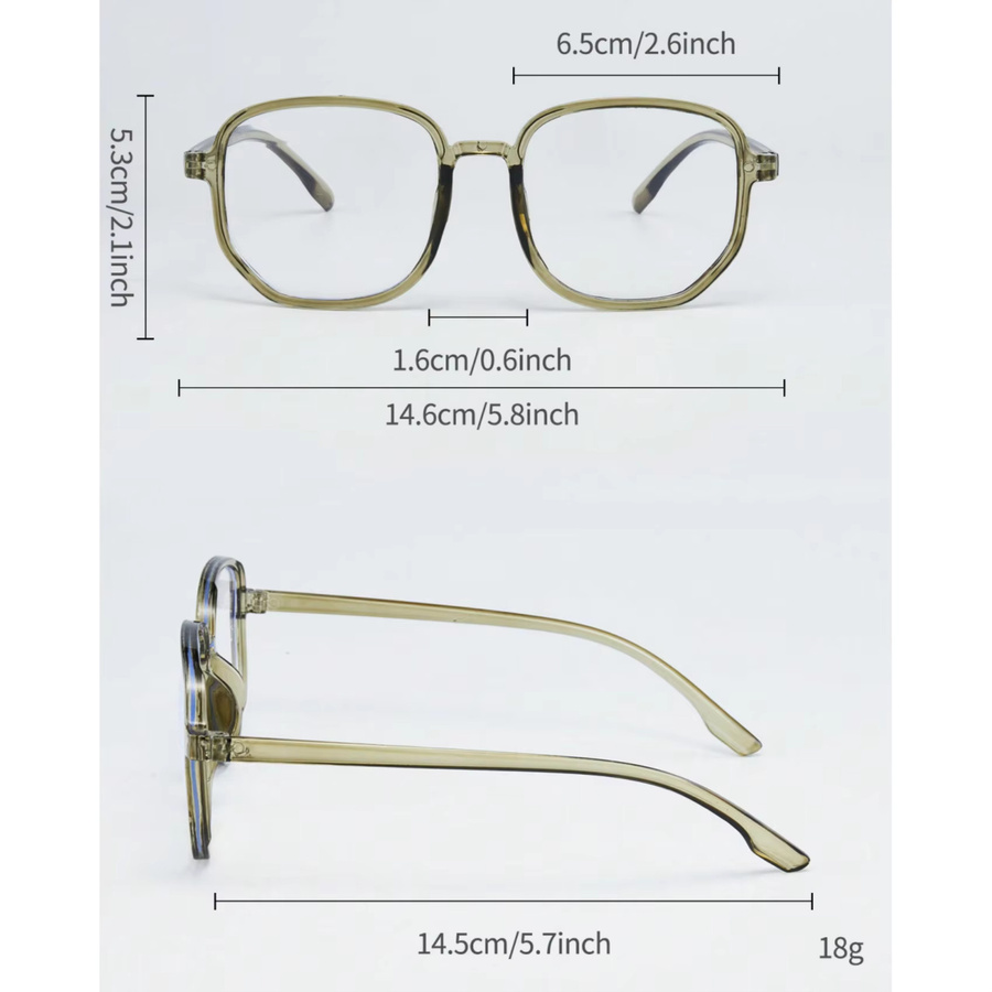 RELEN Korrektionsbrille, Unisex, Vollrand, Quadrat, Kunststoff, transparent, Blaulichtfilter - Bild 2