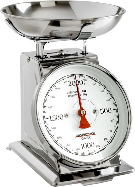 Gastroback Mechanische Küchenwaage Classic in Silber aus Edelstahl, L: 15 cm, B: 10 cm, H: 21 cm - Bild 1