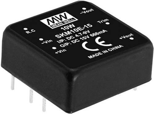Mean Well SKM10C-12 DC/DC-Wandlermodul, 10W, 833mA, 1 Ausgang, Schwarz - Bild 1