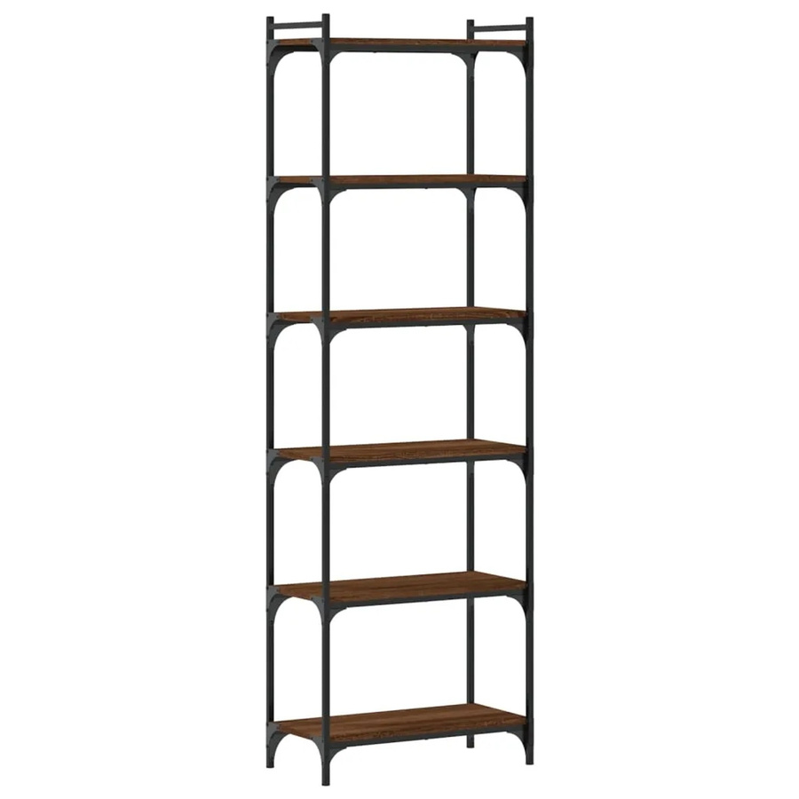 vidaXL Bücherregal im Industrial Design mit 6 Böden, Braun, B/T/H: 60 x 30 x 188 cm - Bild 2